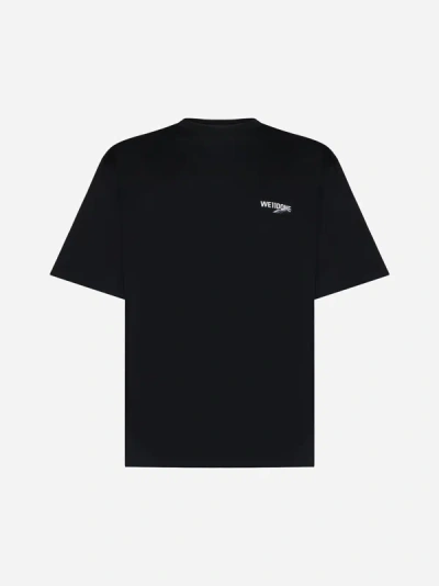 Shop We11 Done Logo Cotton T-shirt In Black