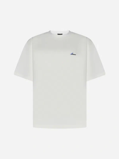 Shop We11 Done Logo Cotton T-shirt In Ivory