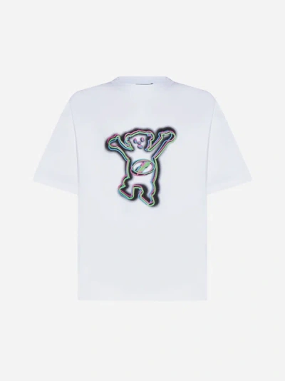 Shop We11 Done Teddy Cotton T-shirt In White