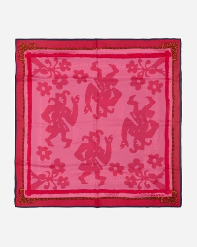 Shop Ranra Silk Bandana In Pink