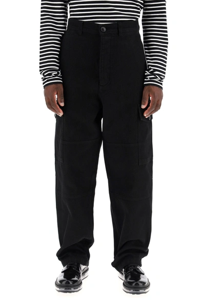 Shop Ami Alexandre Mattiussi Ami Alexandre Matiussi Cotton Cargo Pants Men In Black