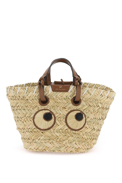 Shop Anya Hindmarch Paper Eyes Basket Handbag Women In Multicolor