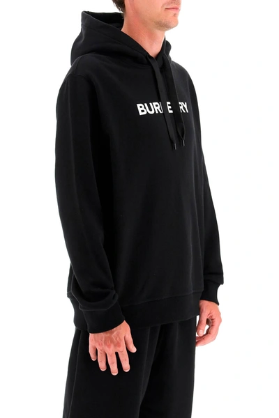 Shop Burberry Ansdell Hoodie With Logo Print Men In Black