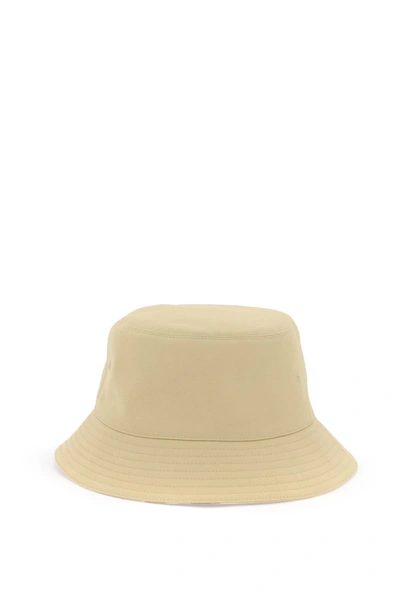 Shop Burberry Cotton-blend Reversible Bucket Hat Women In Cream