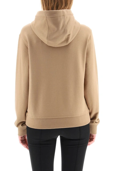 Shop Burberry Poulter Hoodie With Logo Print Women In Cream