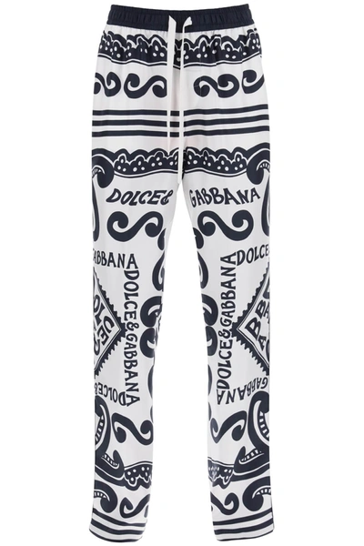 Shop Dolce & Gabbana Pajama Pants With Marina Print Men In Multicolor