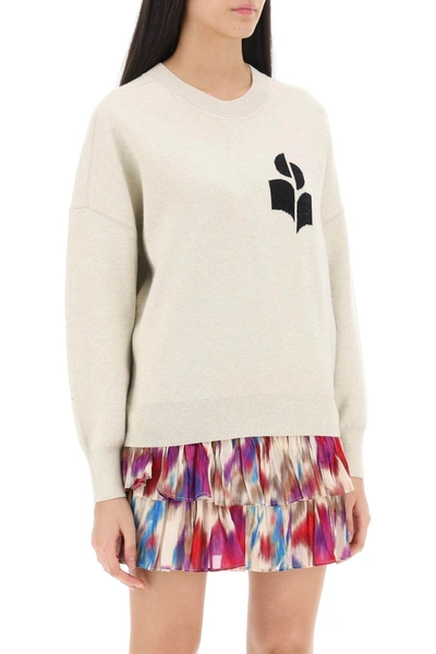 Shop Isabel Marant Étoile Isabel Marant Etoile Atlee Sweater With Logo Intarsia Women In Cream
