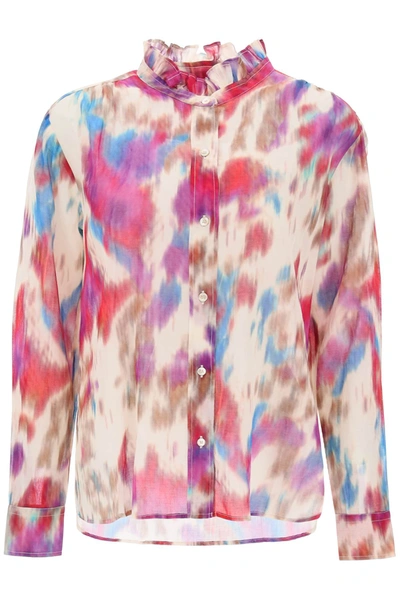 Isabel Marant Étoile Isabel Marant Etoile Gamble Shirt With Shaded Motif In Multicolor
