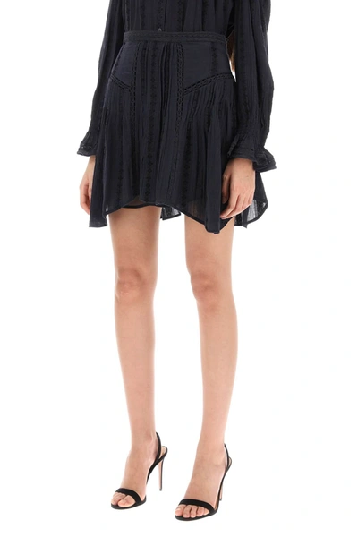 Shop Isabel Marant Étoile Isabel Marant Etoile Jorena Mini Skirt With Lace Inserts Women In Black