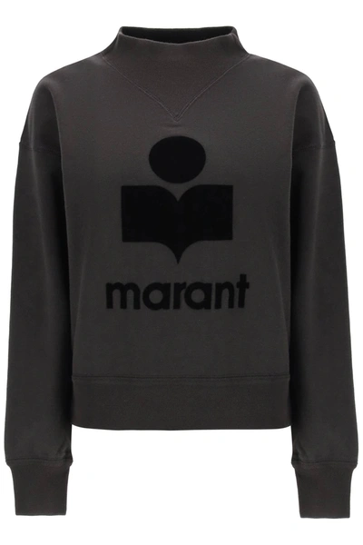 Shop Isabel Marant Étoile Isabel Marant Etoile Moby Sweatshirt With Flocked Logo Women In Multicolor