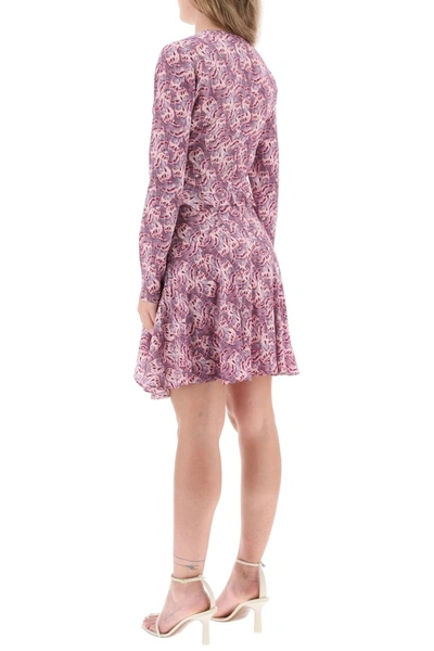 Shop Isabel Marant Usmara Stretch Silk Mini Dress Women In Purple