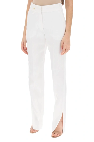 Shop Jacquemus 'le Pantalon Tibau' Slit Pants Women In White