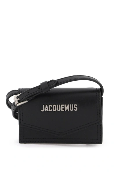 Shop Jacquemus 'le Porte Azur' Crossbody Cardholder Men In Black