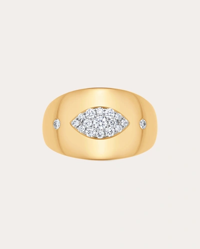 Shop Sara Weinstock Women's Aurora Diamond Illusion Marquise Signet Ring In Gold