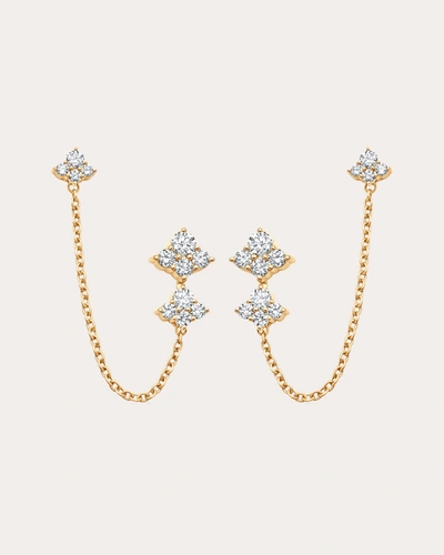 Shop Sara Weinstock Women's Dujour Diamond Cluster Chain Drop Earrings In Gold