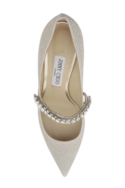 Shop Jimmy Choo Bing 65 Pumps With Glitter And Crystals Women In Silver