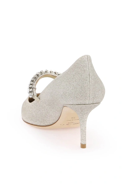Shop Jimmy Choo Bing 65 Pumps With Glitter And Crystals Women In Silver