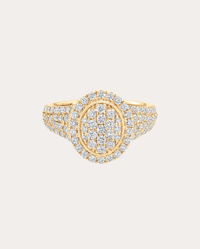 Shop Sara Weinstock Women's Veena Diamond Oval Pinky Ring In Gold