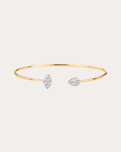Shop Sara Weinstock Women's Reverie Diamond Pear & Marquise Cluster Cuff In Gold