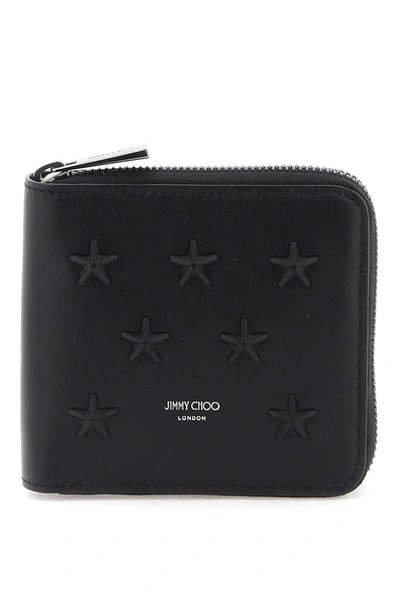 Shop Jimmy Choo Zip-around Wallet With Stars Men In Black