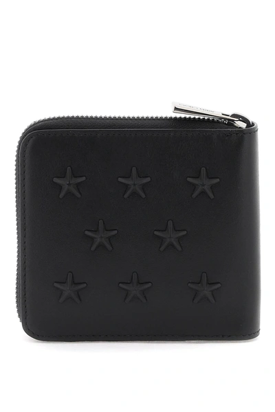 Shop Jimmy Choo Zip-around Wallet With Stars Men In Black