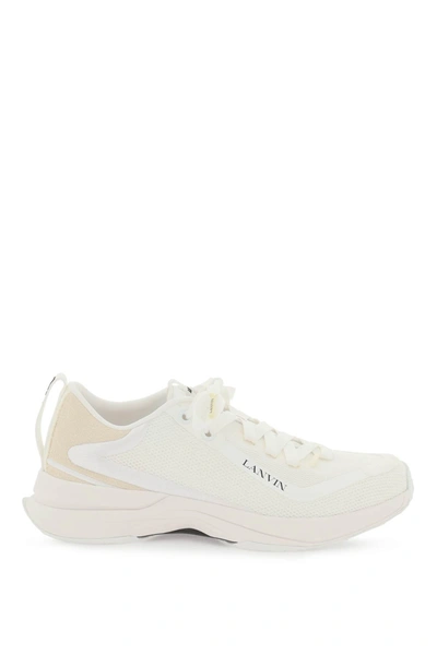Shop Lanvin Mesh Li Sneakers Men In White