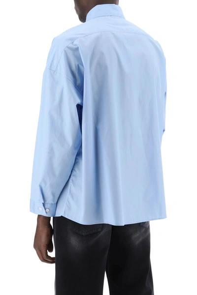Shop Marni Boxy Shirt With Italian Collar Men In Blue