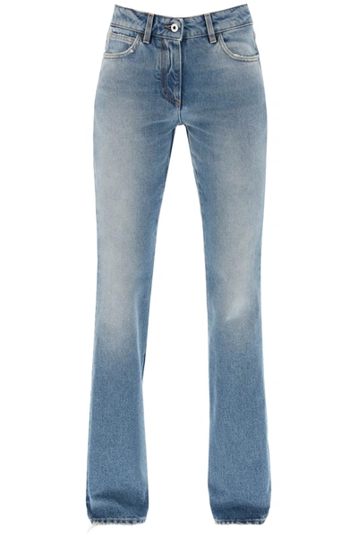 Shop Off-white Bootcut Jeans Women In Blue