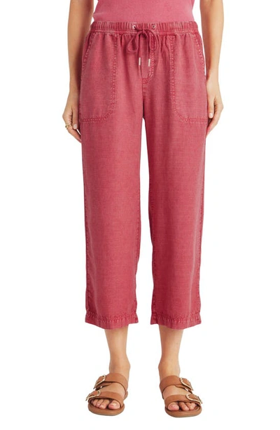 Shop Splendid Angie Crop Wide Leg Pants In Rossa