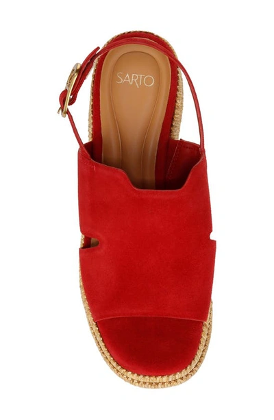 Shop Sarto By Franco Sarto Tamryn Wedge Sandal In Cherry