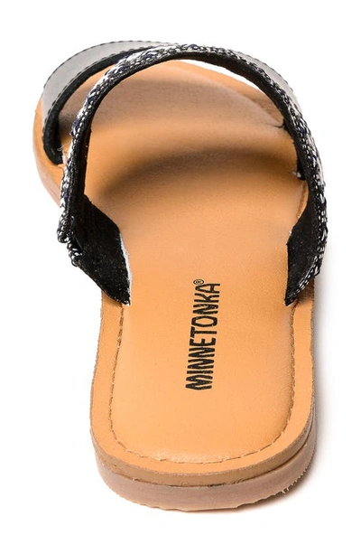 Shop Minnetonka Franky Slide Sandal In Black Multi