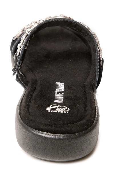 Minnetonka Brenn Slide Sandal In Black