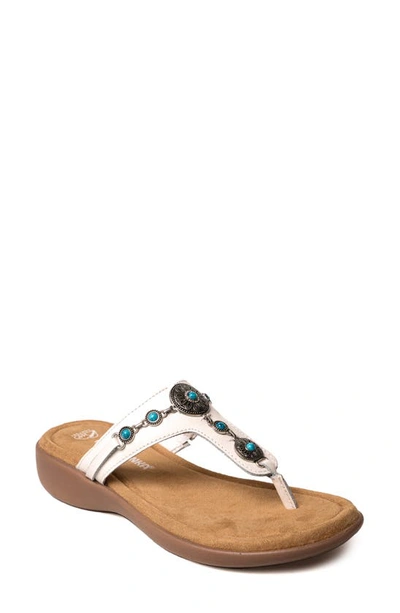 Shop Minnetonka Brecca Flip Flop In White