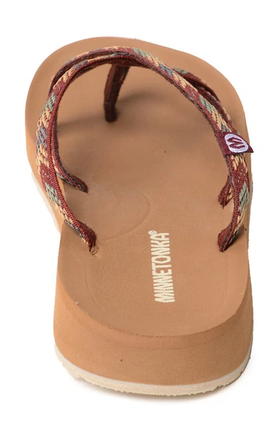 Shop Minnetonka Hanna 2.0 Flip Flop In Brown