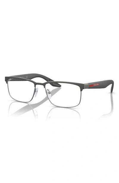 Shop Prada 56mm Rectangular Optical Glasses In Lt Grey Gradient