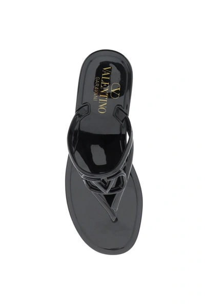Shop Valentino Garavani Vlogo Signature Thong Sandals Women In Black
