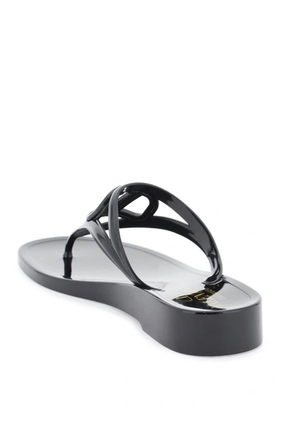 Shop Valentino Garavani Vlogo Signature Thong Sandals Women In Black