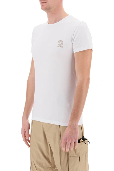 Shop Versace Medusa Underwear T-shirt Bi-pack Men In White