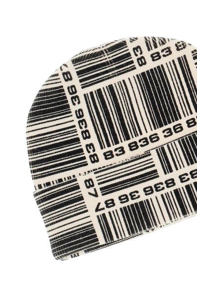Shop Vtmnts Barcode Monogram Beanie Hat Men In Multicolor