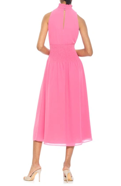 Shop Alexia Admor Landry Sleeveless Fit & Flare Midi Dress In Pink