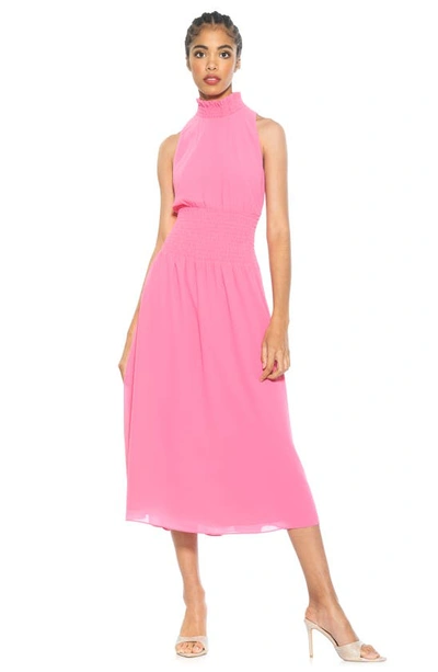 Shop Alexia Admor Landry Sleeveless Fit & Flare Midi Dress In Pink