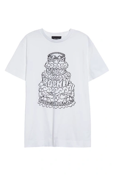 Shop Simone Rocha Cake Graphic T-shirt In White/ Black