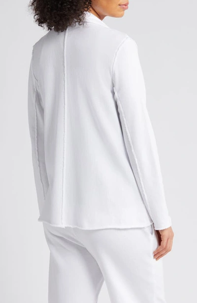 Shop Eileen Fisher Knit Organic Cotton Blazer In White