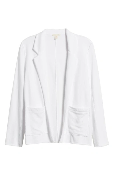 Shop Eileen Fisher Knit Organic Cotton Blazer In White