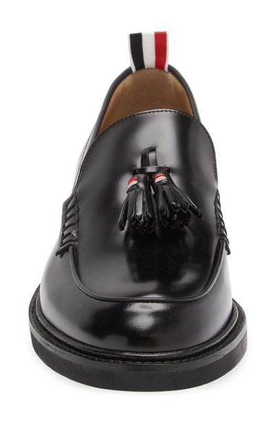 Shop Thom Browne Tassel Apron Toe Loafer In Black