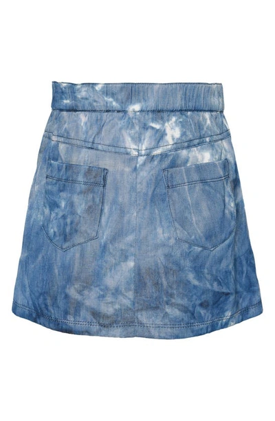 Shop Truly Me Kids' Embroidered Cotton Denim Skirt In Blue Multi