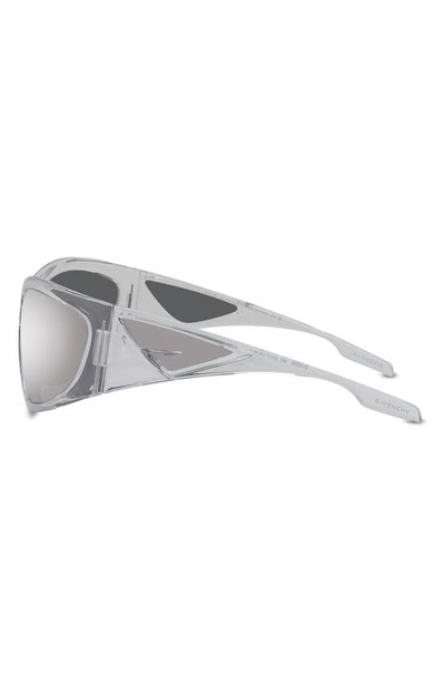 Shop Givenchy Givcut 67mm Oversize Geometric Sunglasses In Crystal / Smoke Mirror