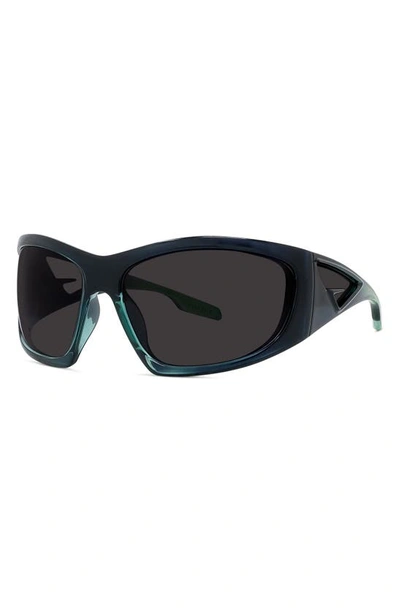 Shop Givenchy Givcut 67mm Oversize Geometric Sunglasses In Light Green/ Smoke Mirror