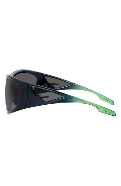 Shop Givenchy Givcut 67mm Oversize Geometric Sunglasses In Light Green/ Smoke Mirror