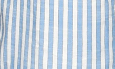 Shop Truly Me Kids' Stripe Ruffle Jumpsuit In Blue White Stripe